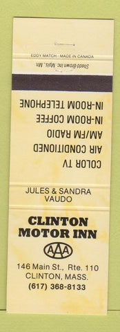 Matchbook Cover - Clinton Motor Inn MA