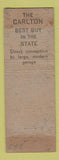Matchbook Cover - Carlton Hotel Binghamton NY WEAR