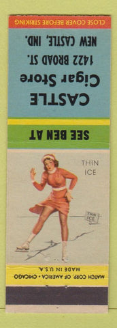 Matchbook Cover - Ben Saathoff's Castle Cigar Store New Castle IN pinup
