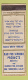 Matchbook Cover - Pacific Marine Astoria Warrenton OR San Francisco Radio WNVW