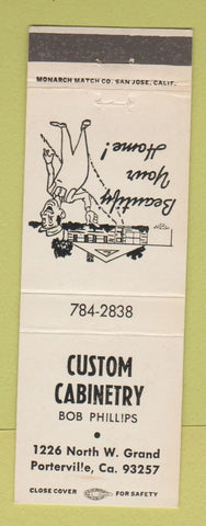 Matchbook Cover - Custom Cabinets Bob Phillips Placerville CA