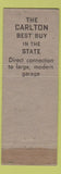 Matchbook Cover - The Carlton Hotel Binghamton NY Knott