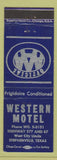 Matchbook Cover - Western Motel Stephenville TX WEAR