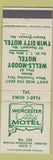Matchbook Cover - Worcester City Motel Bangor Brewer ME Ogunquit