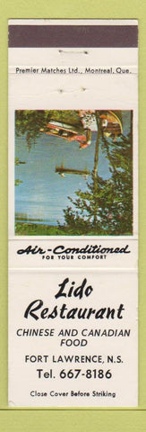 Matchbook Cover - Lido Restaurant Fort Lawrence NS Chinese