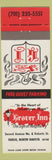 Matchbook Cover - Graver Inn Fargo ND