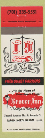 Matchbook Cover - Graver Inn Fargo ND