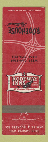Matchbook Cover - Rodeway Inns Phoenix AZ