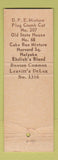 Matchbook Cover - Leavitt and Peirce Cake Mixture Tobacco Cambridge MA Holyoke