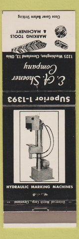 Matchbook Cover - E A Shoener Company Marking Tools Machinery Cleveland OH