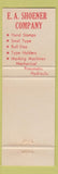 Matchbook Cover - E A Shoener Company Marking Tools Machinery Cleveland OH