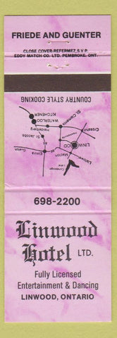 Matchbook Cover - Linwood Hotel Linwood ON