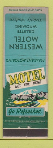 Matchbook Cover - Western Motel Gillette WY WEAR