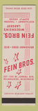 Matchbook Cover - Fein Bros Restaurant Tavern Supply Milwaukee WI