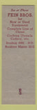 Matchbook Cover - Fein Bros Restaurant Tavern Supply Milwaukee WI