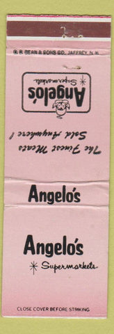Matchbook Cover - Angelo's Supermarkets Grocery WEAR Staff Products