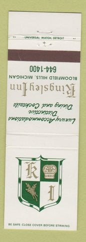 Matchbook Cover - Kingsley Inn Bloomfield Hills MI