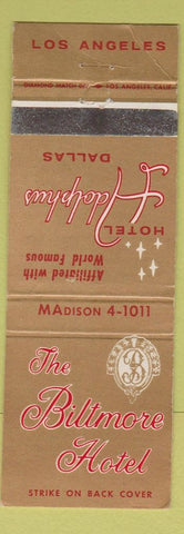 Matchbook Cover - Biltmore Hotel Los Angeles CA WEAR