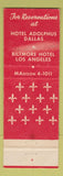 Matchbook Cover - Biltmore Hotel Los Angeles CA WEAR