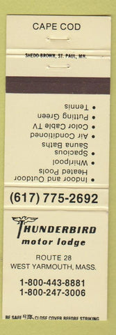 Matchbook Cover - Thunderbird Motor Lodge West Yarmouth MA