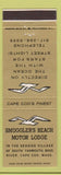 Matchbook Cover - Smuggler's Beach Motor Lodge South Yarmouth MA Cape Cod