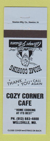 Matchbook Cover - Cozy Corner Cafe Wellsville MO