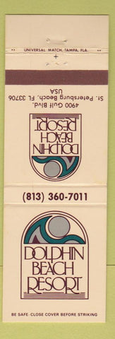 Matchbook Cover - Dolphin Beach Resort St Petersburg FL