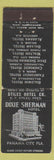 Matchbook Cover - Dixie Sherman Hotel Panama City FL WEAR