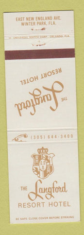 Matchbook Cover - Langford Resort Hotel Winter Park FL