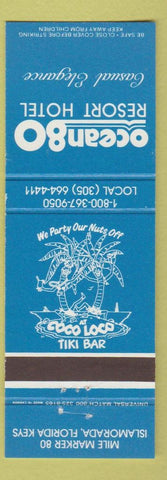 Matchbook Cover - Ocean 80 Resort Hotel Islamorada FL Tiki Bar Coco Loco