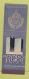 Matchbook Cover - Providence Biltmore Hotel RI