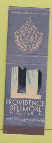 Matchbook Cover - Providence Biltmore Hotel RI