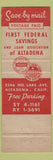 Matchbook Cover - First Federal Savings Altadena CA 1959