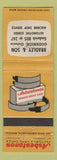 Matchbook Cover - Asbestonos Bonded Brake Shoes Goderich ON WEAR