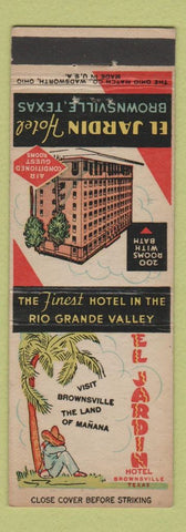 Matchbook Cover - El Jardin Hotel Brownsville TX
