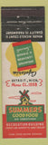 Matchbook Cover - Summers Restaurant Detroit MI Windmill