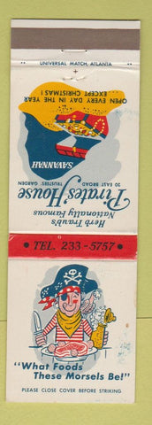 Matchbook Cover - Herb Traub's Pirates' House Savannah GA