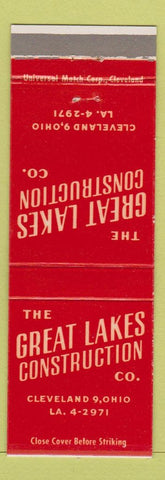 Matchbook Cover - Great Lakes Construction Cleveland OH