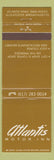 Matchbook Cover - Atlantis Motor Inn Gloucester MA
