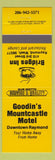 Matchbook Cover - Goodin's Mountcastle Motel Raymond WA Bridges Inn