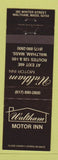 Matchbook Cover - Waltham Motor Inn MA