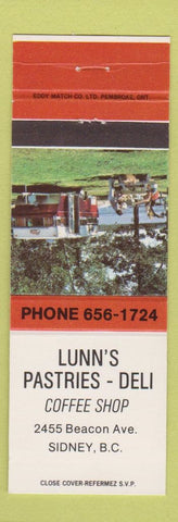Matchbook Cover - Lunn's Pastries Deli Sidney BC