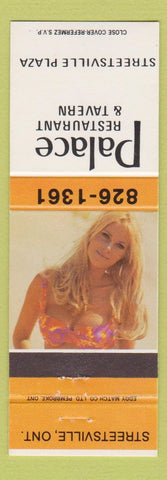 Matchbook Cover - Palace Restaurant Tavern Streetsville ON pinup