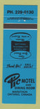 Matchbook Cover - Pic Motel Marathon ON blue