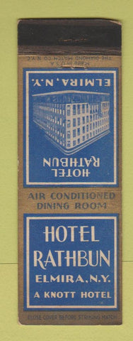 Matchbook Cover - Hotel Rathbun Elmira NY Knott WEAR