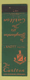 Matchbook Cover - Carlton Hotel Binghamton NY Knott