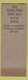 Matchbook Cover - Carlton Hotel Binghamton NY Knott