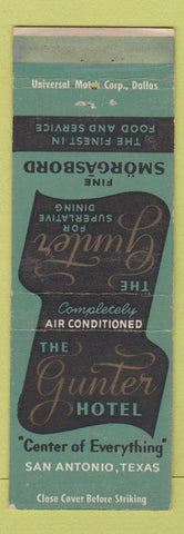 Matchbook Cover - Gunter Hotel San Antonio TX