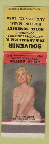 Matchbook Cover - RMS Hotel Somerset Boston MA 1960 pinup