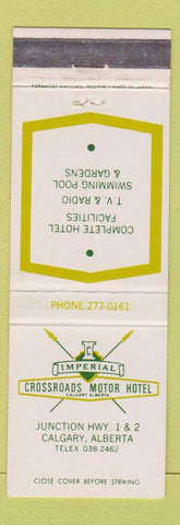 Matchbook Cover - Crossroads Motor Hotel Calgary AB